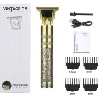 Vintage T9 Dragon Phoenix Hair Clipper Electric Hair Trimmer Retro Carved Oil Head Cutting Tool